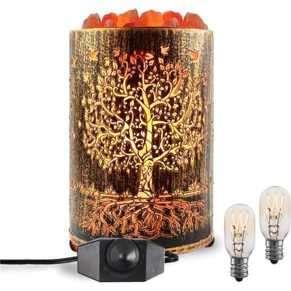 Salt Lamps Night Light,Himalayan Salt Rock Lamp with Dimmer Switch, Tree of Life - Picture 1 of 6